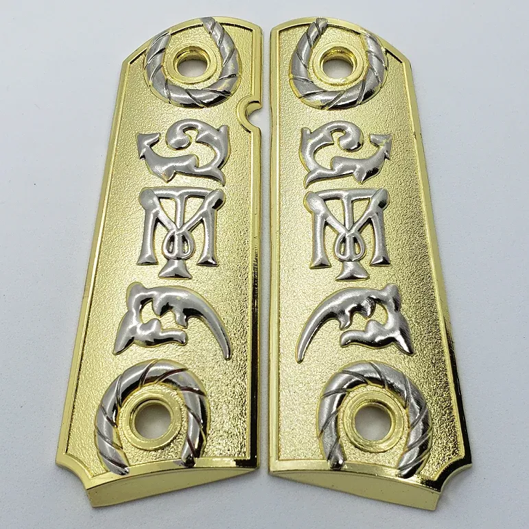 1911 TM FULL SIZE GRIPSW AMBI CUT Gold-Silver #T-T1469