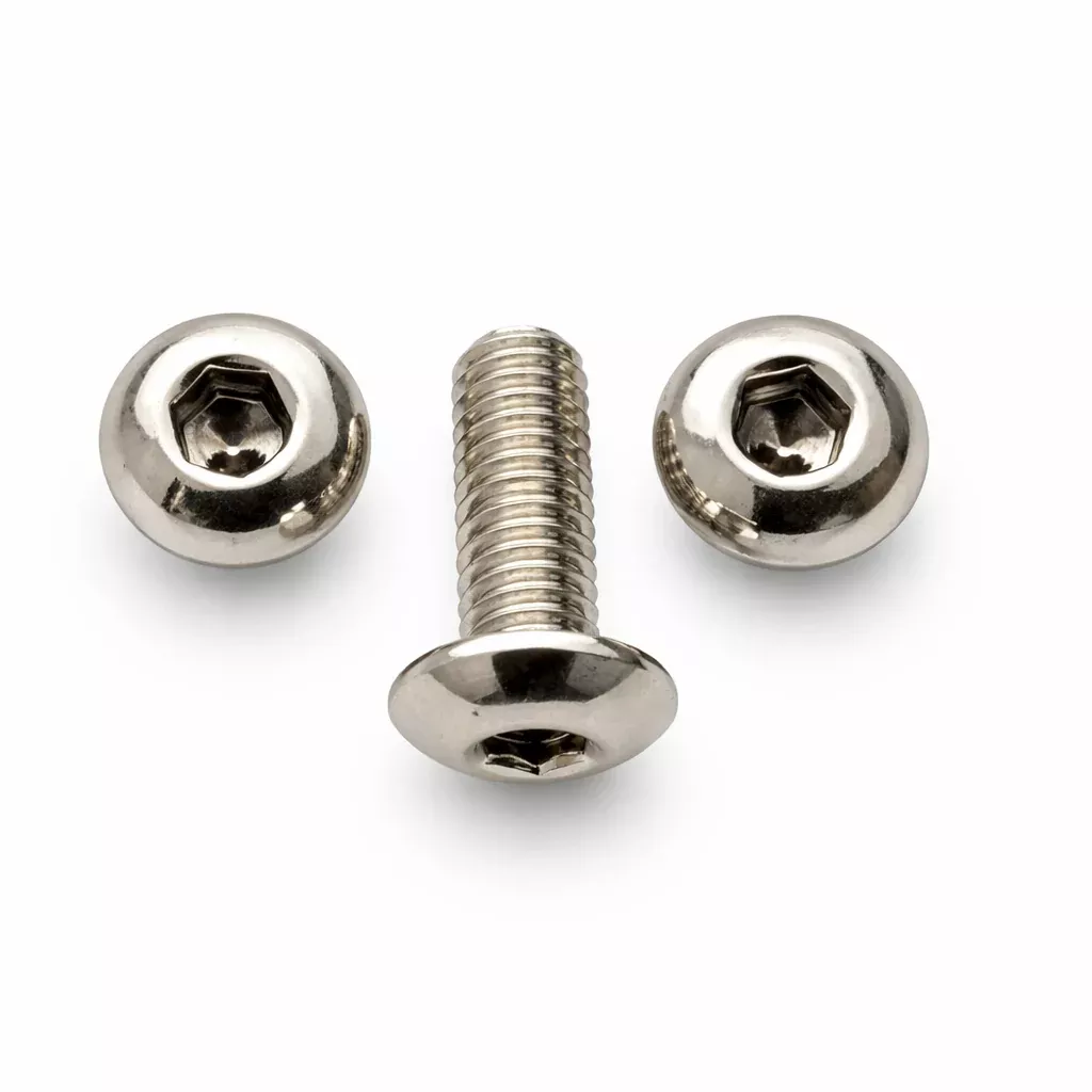 2-Pack Grip Screws (Nickel) for Browning Hi-Power – Hex Socket – Nickel Plated