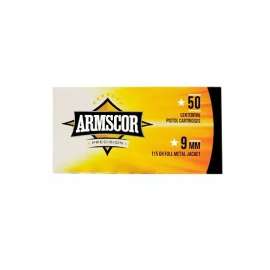 Armscor 9MM 115gr FMJ 50rd Ammunition