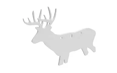 B/C AR500 3/8" Silhouette Deer Wht