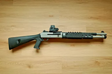 BENELLI M4 CUSTOM Heat Shield + Barrel BIKINI Mod Shotgun SOLID BLACK MOST Forends!