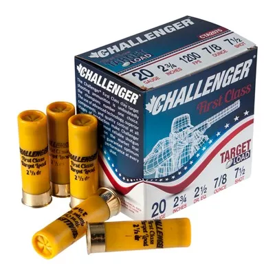 CHALLENGER AMMO – FIRST CLASS TARGET LOAD 20 GAUGE 2-3/4″ AMMO
