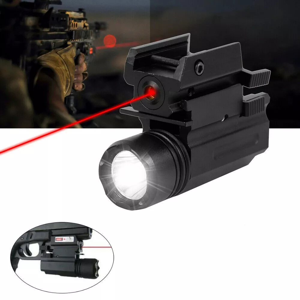 DB TAC Red Laser With Flashlight Light Combo Fits Weaver/Picatinny Rails - DB TAC