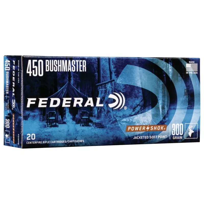 Federal Power-Shok .450 Bushmaster Ammunition 20 Rounds 300