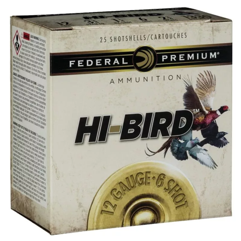 Federal Premium Hi-Bird 12 Gauge Ammunition 2-3/4" #7.5 Lead