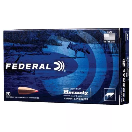 Federal Varmint and Predator 60gr Hornady V-Max .224 Valkyri