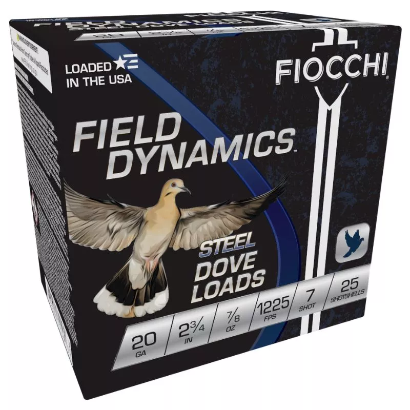 FIOCCHI DOVE & QUAIL STEEL – 20-2.75″ 7/8oz 7