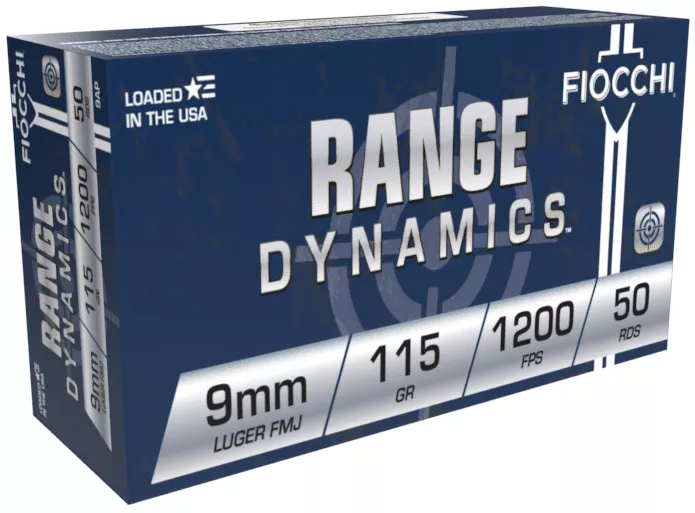 Fiocchi Range Dynamics 9mm 115gr FMJ – 50 Rounds