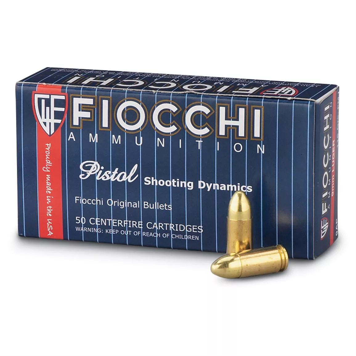 Fiocchi Shooting Dynamics Ammunition 9mm Luger 115 Grain Jac