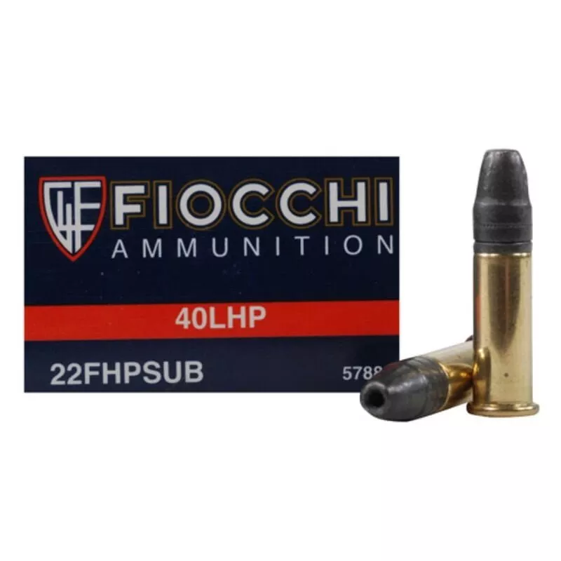 Fiocchi Subsonic .22LR Ammunition 40 Grain HP 957 fps 500rd