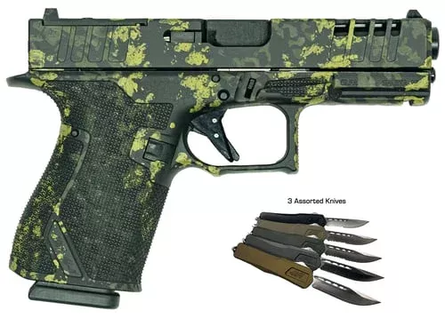 GLFA GL19 LBLK – BUNDLE STRIKER 9MM 4IN LICHEN – BLK