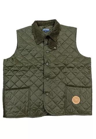 Green Quilted Waist Coat/Vest