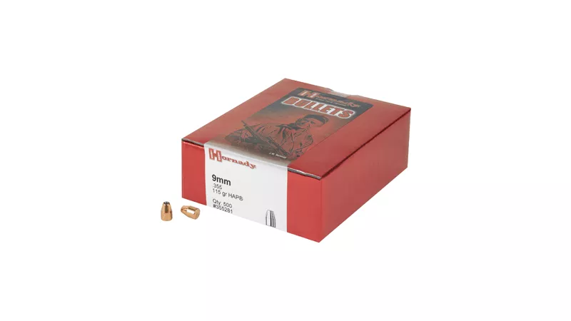 Hornady HAP 9MM .355 115GR 500CT