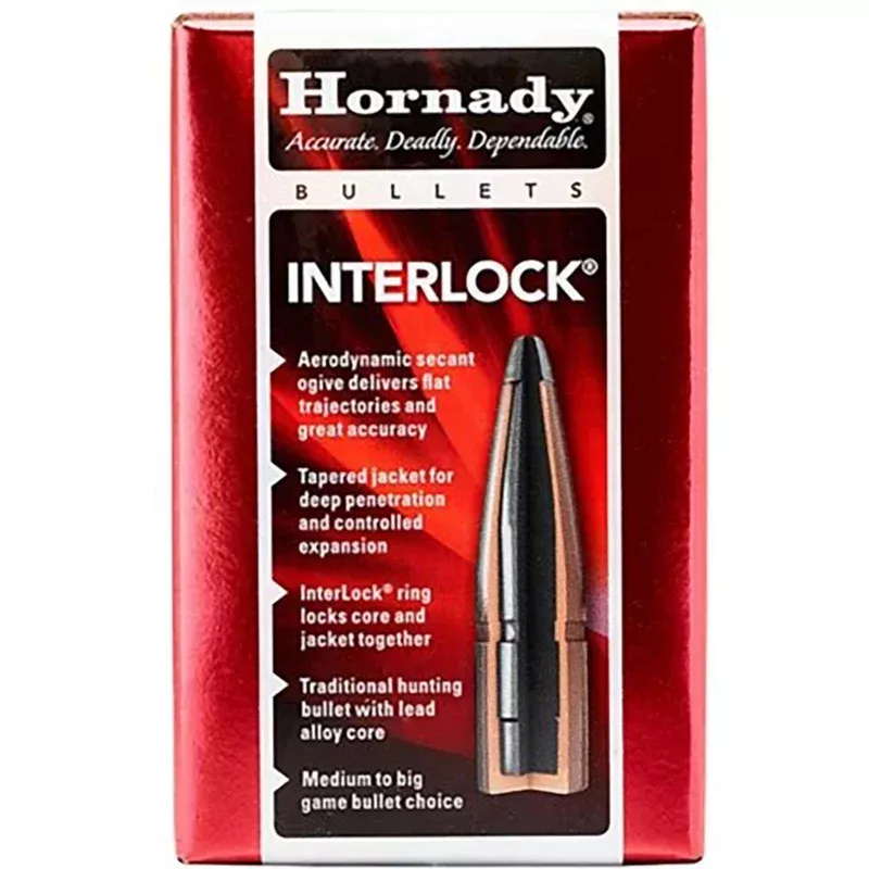 HORNADY – InterLock 32 Caliber (0.321″) 170gr Flat Point 100/Box