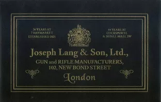 Joseph Lang & Son Leatherette Label