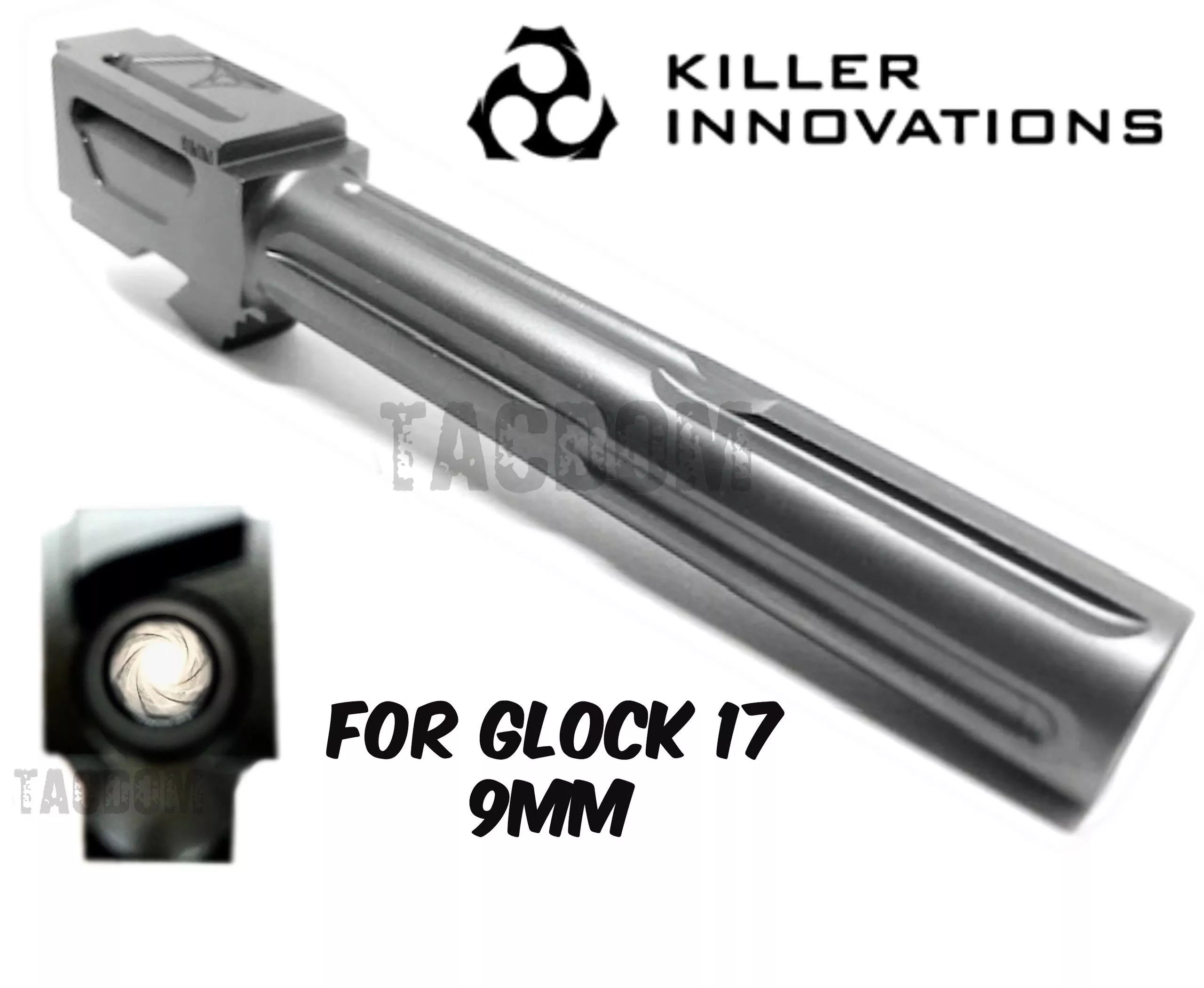 Killer Innovations Velocity Fluted Match Grade Drop-In MDC Grey Barrel for Glock 17