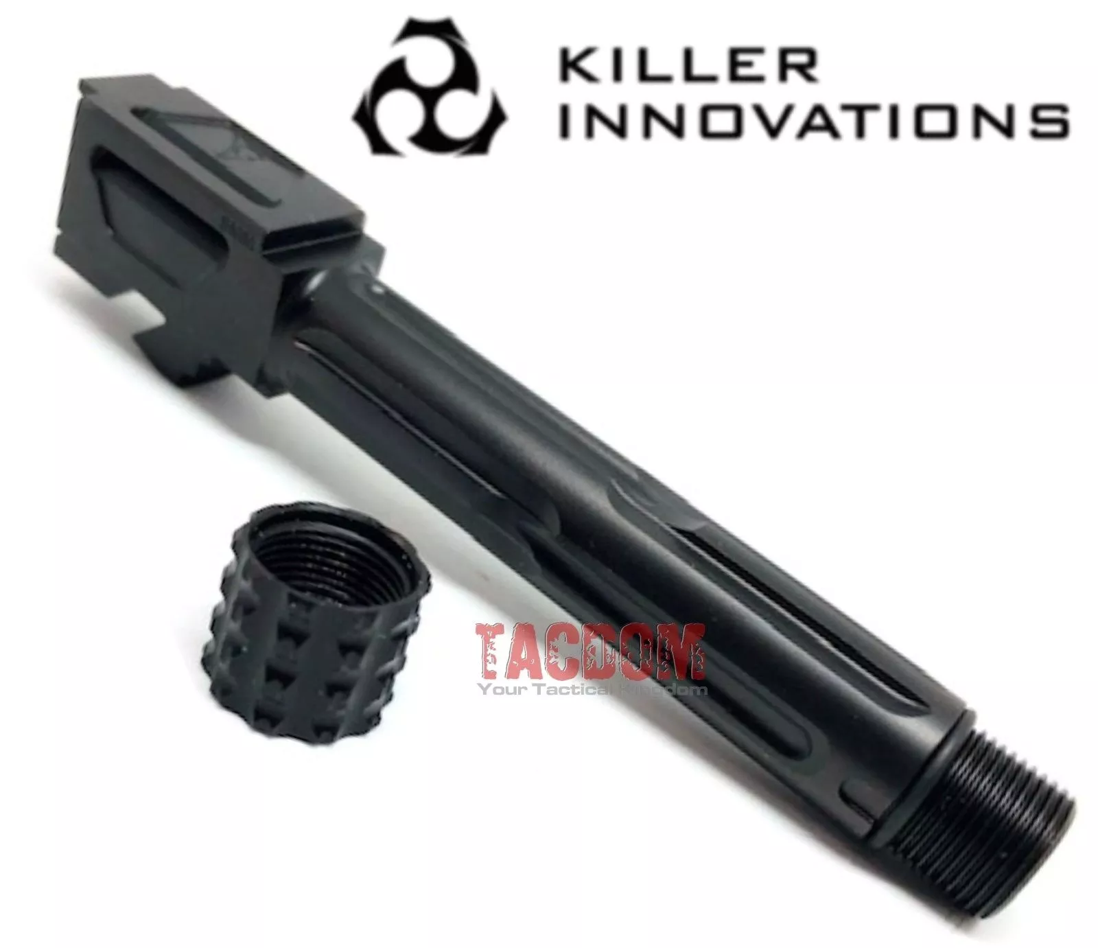 Killer Innovations Velocity Fluted Threaded Match Grade Drop-In BLACK DLC Barrel for Glock 19