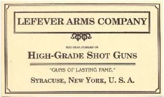 Lefever Arms Trade Label