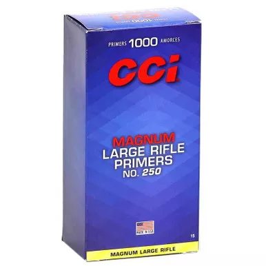 MAGNUM LARGE RIFLE PRIMER NO.250 BOX OF 1000