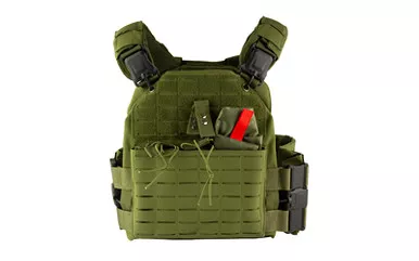 NcSTAR Quick Release Laser Cut Plate Carrier – Green, Medium-2XL