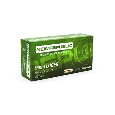 New Republic 9mm 115 Grain FMJ 50 Round Box