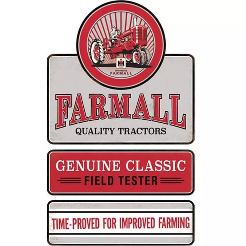Open Road Brands "Farmall" Linked Embossed Tin Sign 11.4"x19