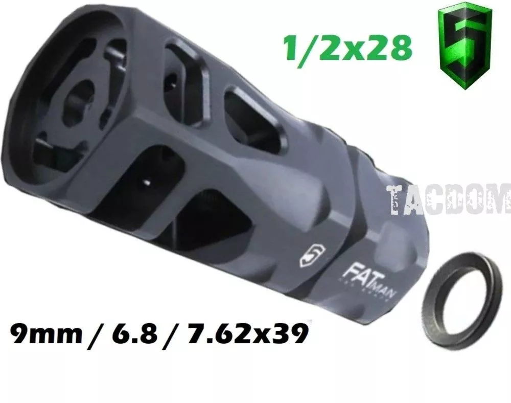 Phase 5 FATMAN Hex Comp – 9mm / 7.62×39 / 6.8mm – 1/2 – 28 TPI
