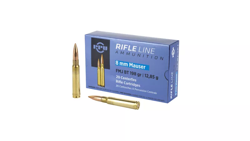 PPU 8MM MAUSER FMJ 198GR