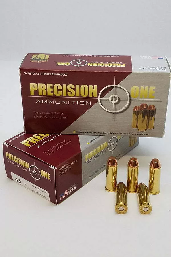 Precision One Ammo .45 Colt 830fps 255GR FMJ 50rd