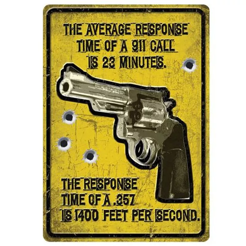 River's Edge Products "Average Response Time" Sign Tin 12 by