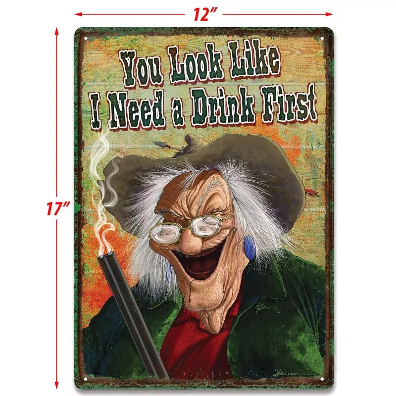 RIVERS EDGE-TIN PLATE DRINK FIRST