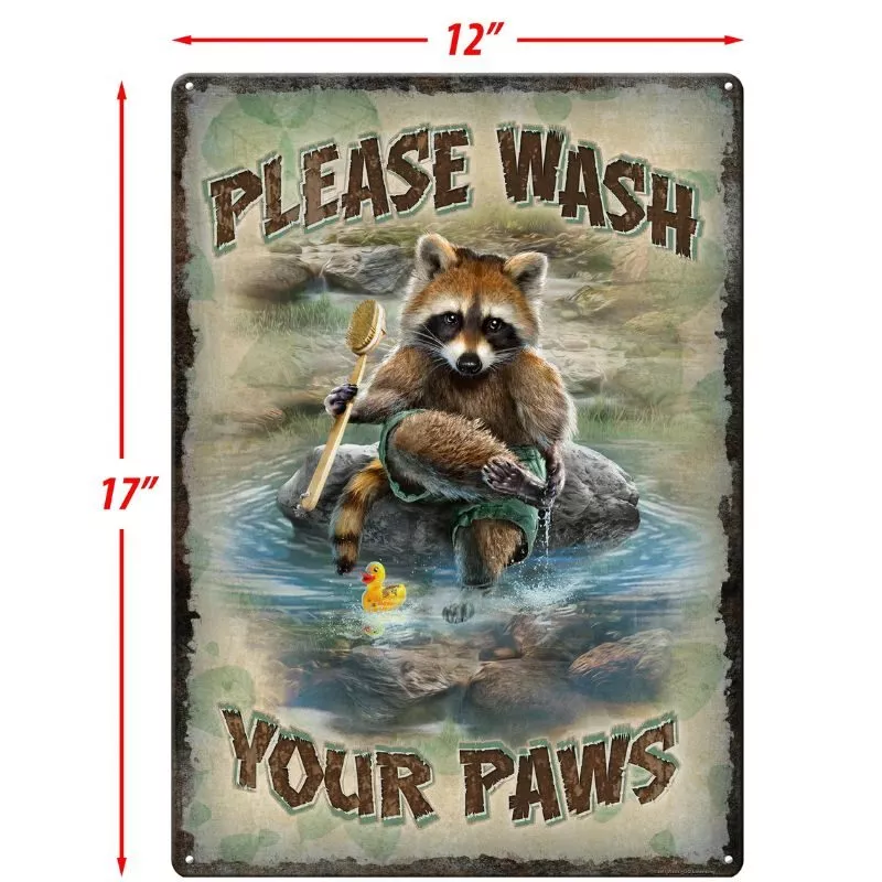 RIVERS EDGE-TIN PLATE WASH PAWS