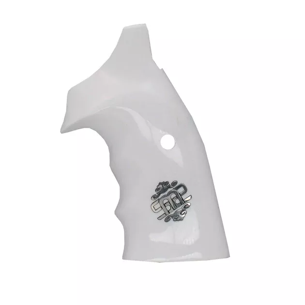 S&W 357 KL Frame Squarebutt Acrylic Grips Silver Metal