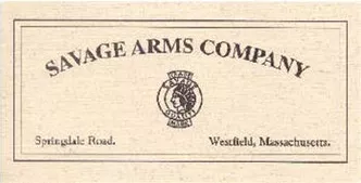 Savage Arms Trade Label