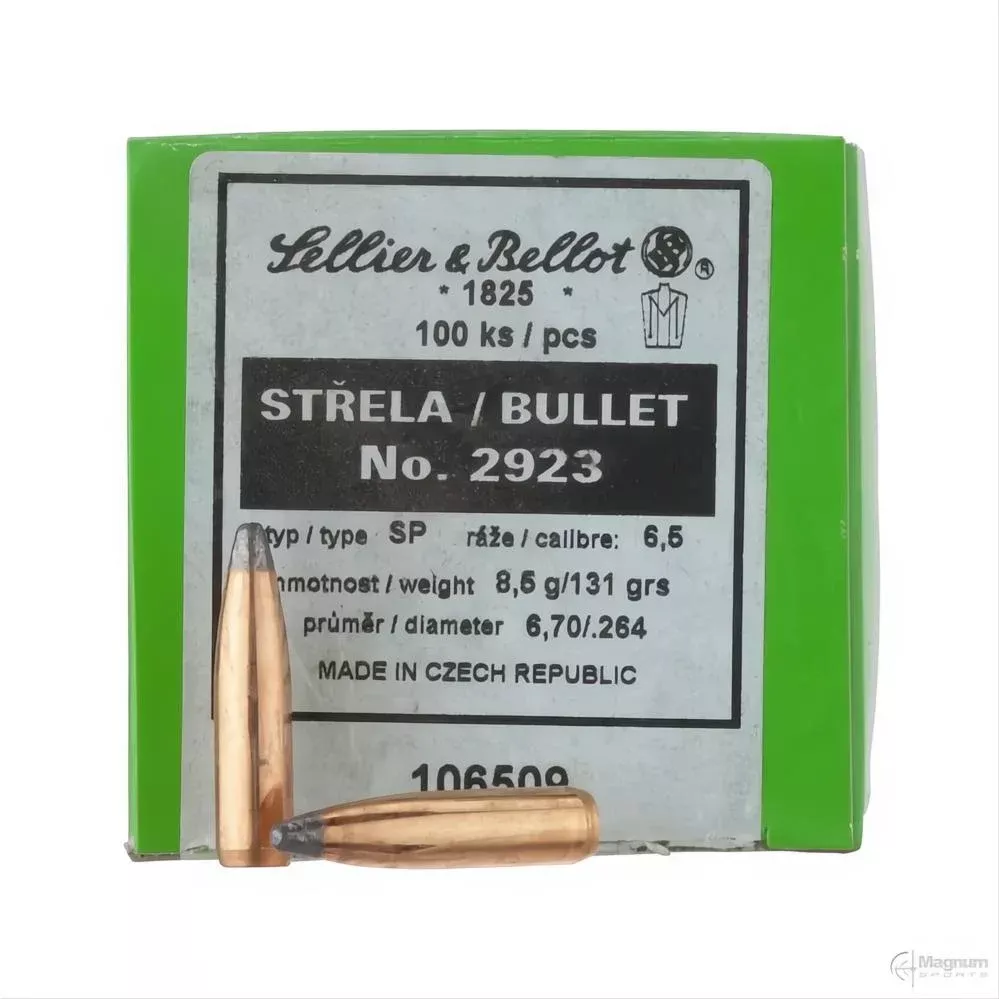 Sellier & Bellot 6.5mm (.264 Diameter) SP 131gr Projectiles