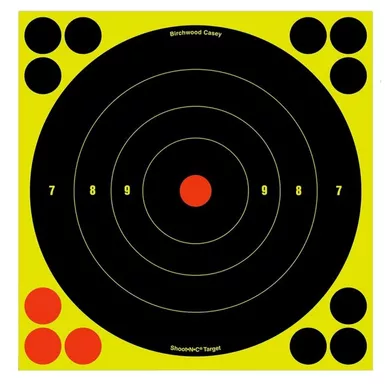 SHOOT N C 8IN BULLS-EYE TARGET 6PK