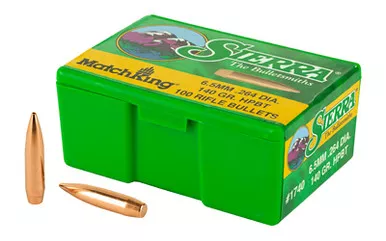 SIERRA MATCHKING .264 140GR 100CT