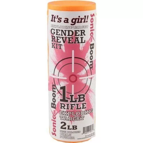 Sonic Boom Exploding Rifle Target - Gender Reveal Kit - Girl