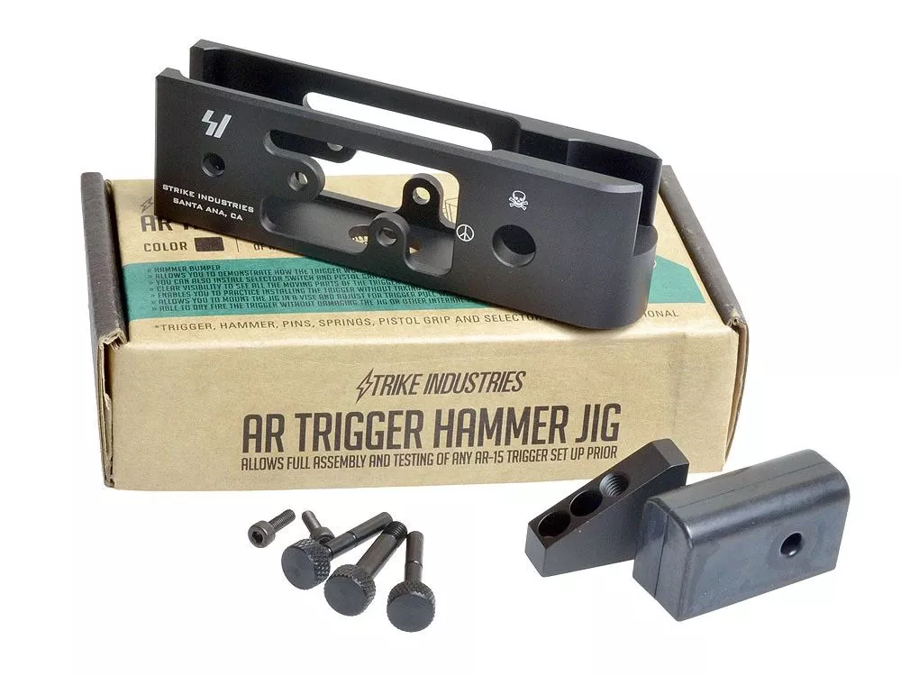 Strike Industries AR Trigger Hammer Jig for building and adjusting trigger pulls