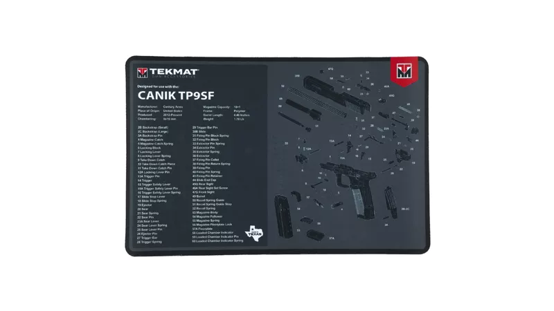 TEKMAT PISTOL MAT FOR CANIK TP9SF BLK