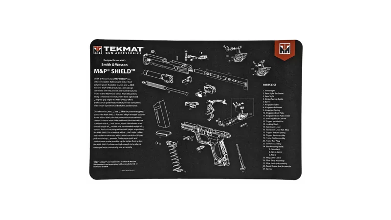 TEKMAT PISTOL MAT S&W M&P SHIELD BLK