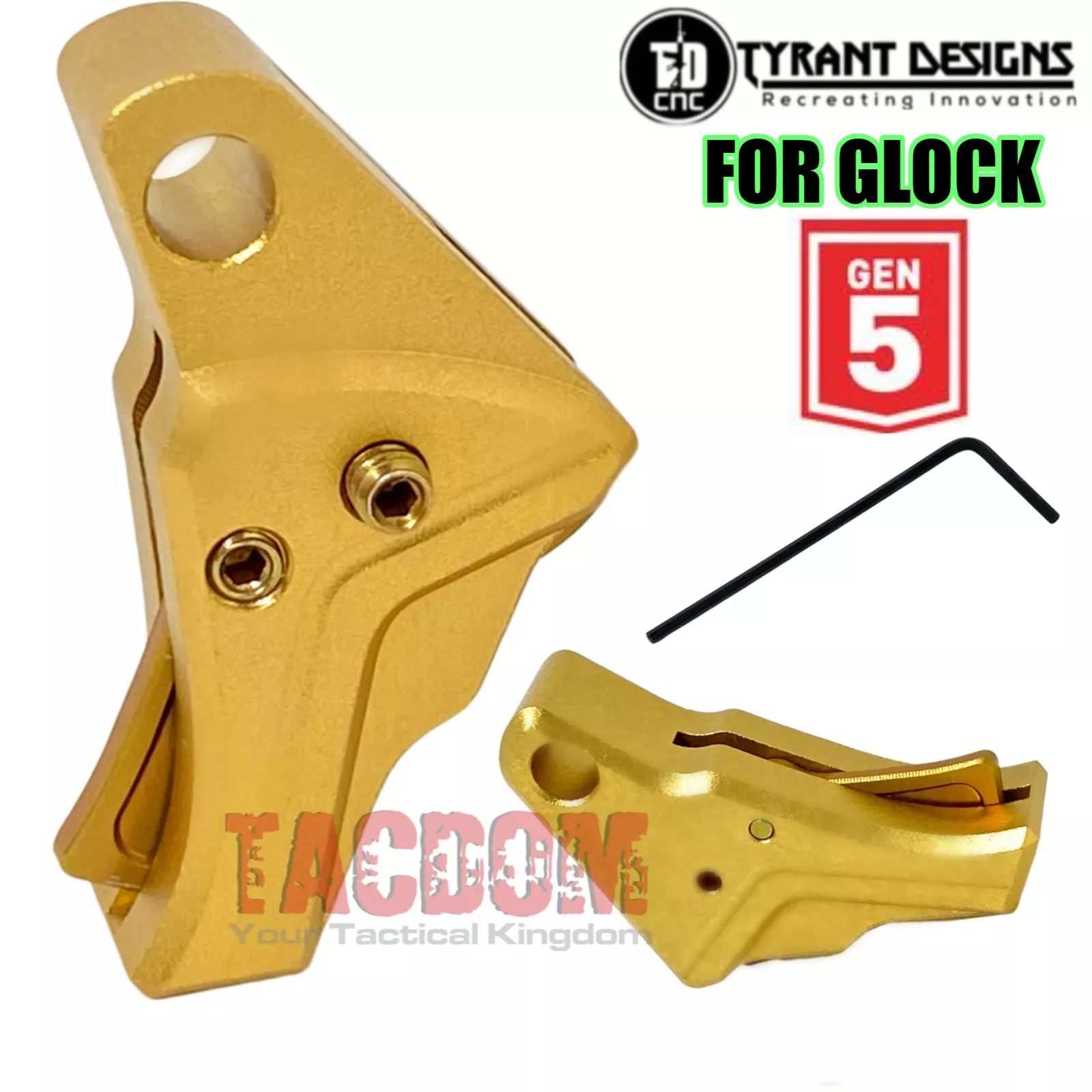 TYRANT DESIGNS I.T.T.S GOLD GOLD TRIGGER for Glock 5