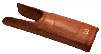 Weighted Brown Leather Handguards