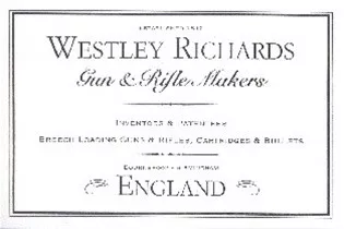 Westley Richards G & R Label