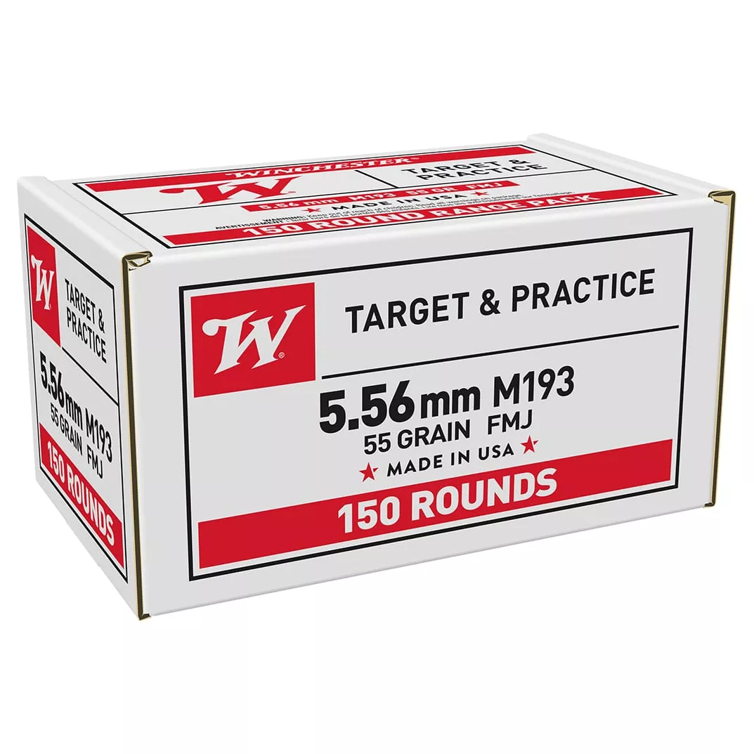 Winchester 5.56 Ammo 55 gr FMJ 150rd Box