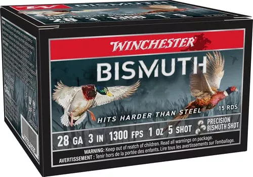 WINCHESTER BISMUTH 28GA 3″ 1OZ 5 15RD 10BX/CS