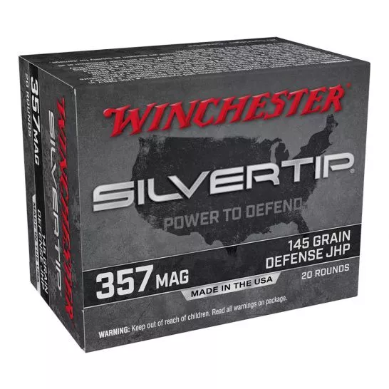 Winchester Silvertip Defense Ammunition 357 Magnum 145 Grain