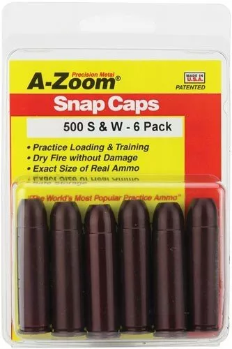 A-Zoom Snap Caps .500SW Magnum 6 Pack